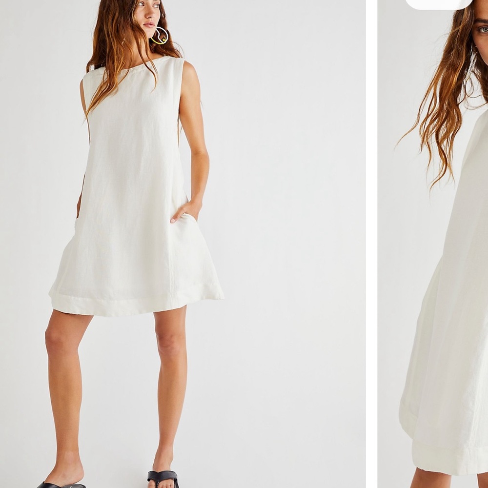 Sammi Linen Trapeze Mini Dress